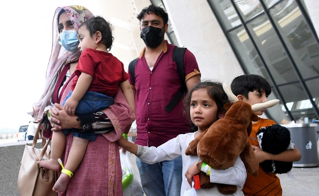 The UK is spending about $1.2 million a day on hotels to temporarily house almost 10,0000 Afghans who fled from their homeland in the wake of the Taliban takeover. (AFP/File Photo)