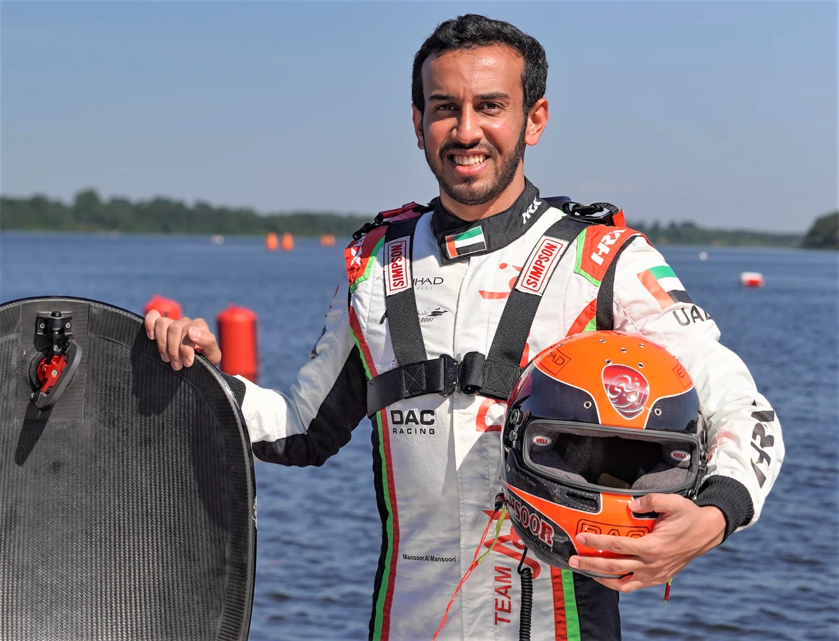Mansoor Al-Mansoori of Team Abu Dhabi takes pole in Lithuania. (Supplied)