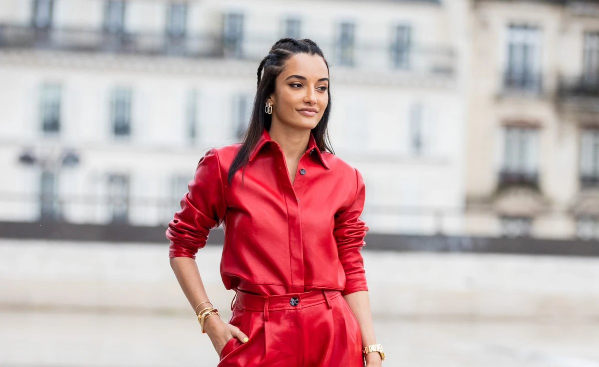 Amina Muaddi gave her fans a look into her pop-up installation in Mykonos. (Getty Images)