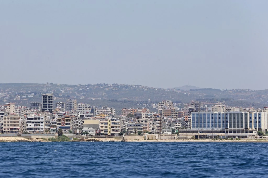 The coastline of Syria's port city of Tartus, on July 24, 2022. (AFP)