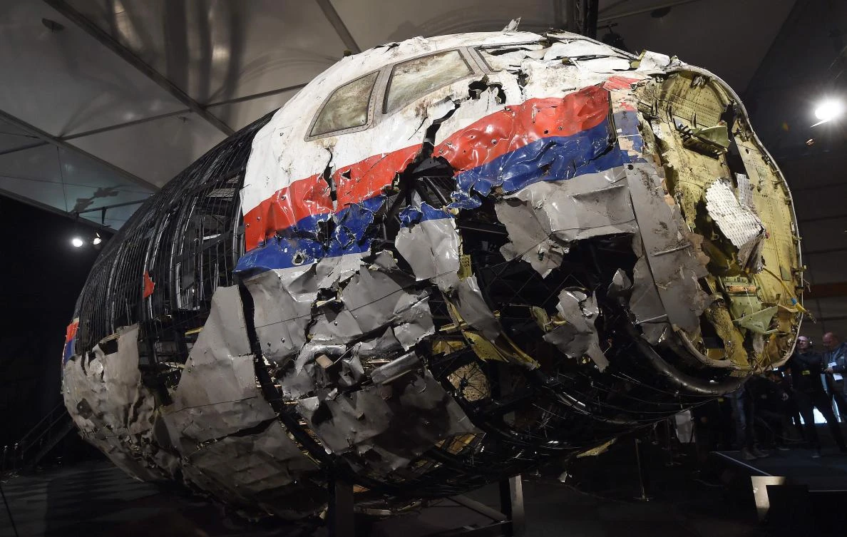 Most of the victims on board Malaysia Airlines flight MH17 were Dutch nationals. Above, the wrecked cockpit of the aircraft during a press presentation on October 13, 2015. (AFP)