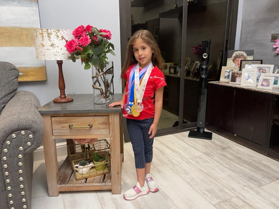 Elena Habhab, a Saudi child who found her passion in Russia in rhythmic gymnastics. (SUPPLIED)