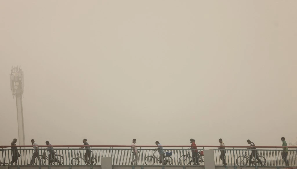 A two-day sandstorm in the UAE earlier this week hampered visibility and caused disruption. (AFP)