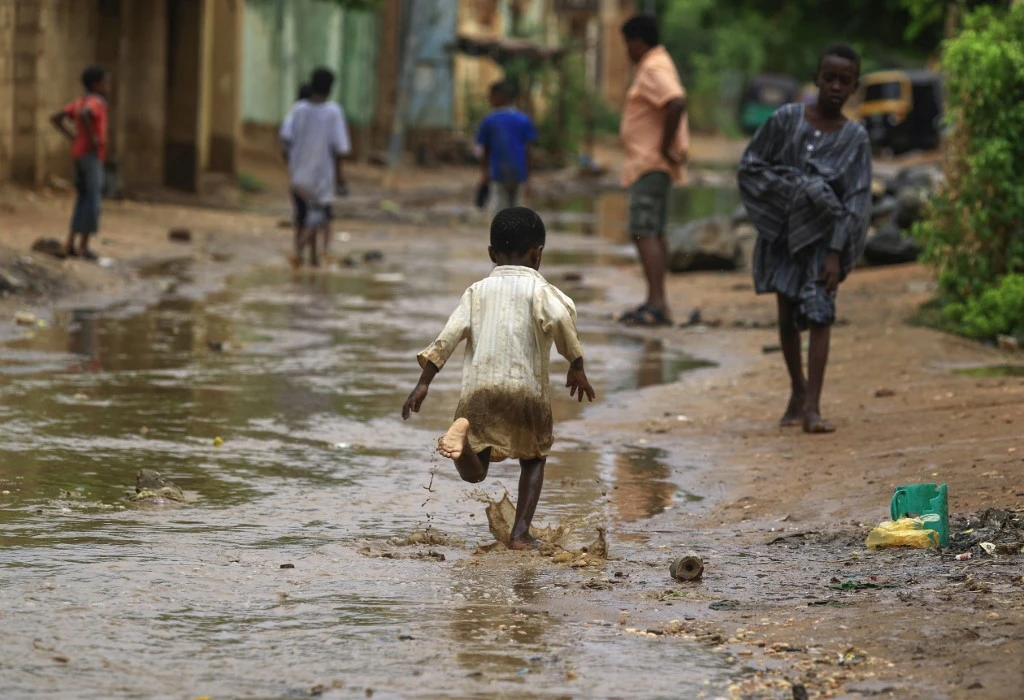 Tens of thousands of homes have been destroyed or damaged by torrential rains and floods, according to the Sudanese Civil Defense. (File/AFP)