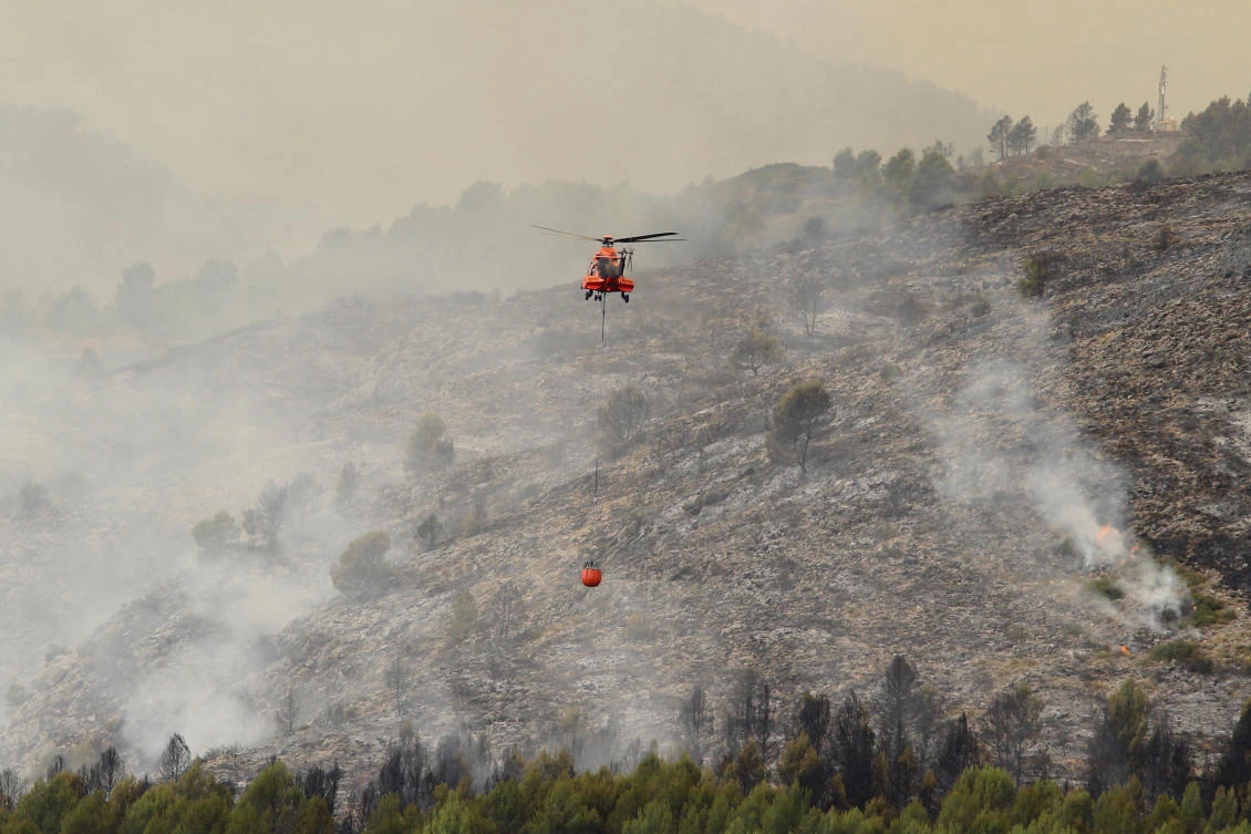 The European Forest Fire Information System says 275,000 hectares have burned in wildfires so far this year in Spain. That’s more than four times the country’s annual average of 67,000 hectares. (AP)