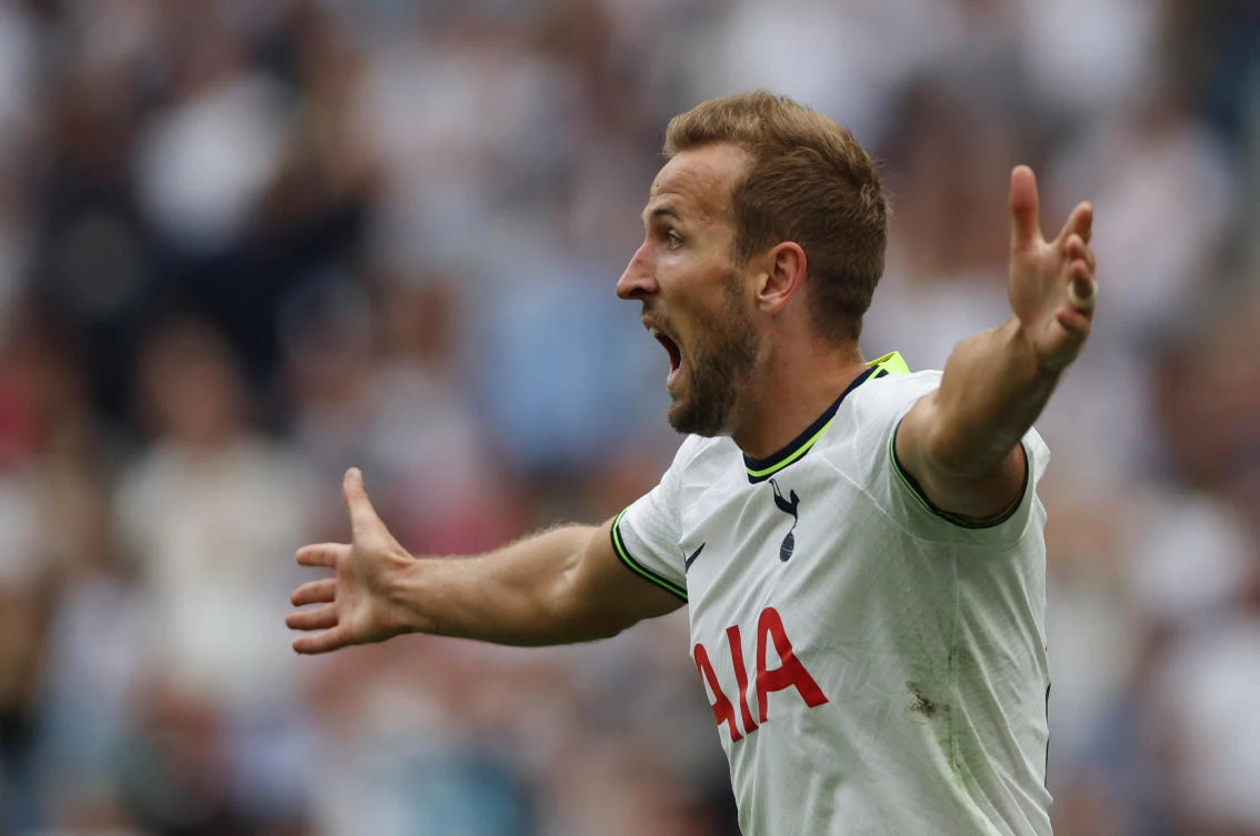 Tottenham Hotspur’s Harry Kane reacts during their Premier League match against Wolverhampton Wanderers at Tottenham Hotspur Stadium, London on Saturday. (Reuters)
