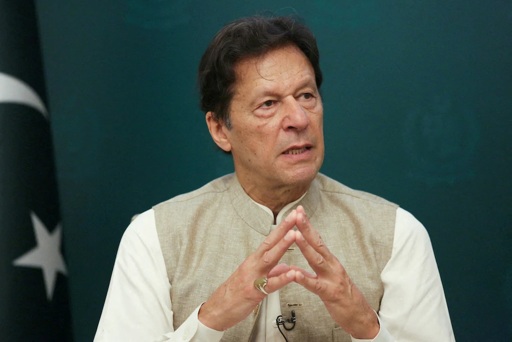 Imran Khan on Saturday rallied his supporters in Islamabad against the arrest and alleged torture of his chief of staff, Dr Shahbaz Gill, in custody of police. (Reuters/File Photo)