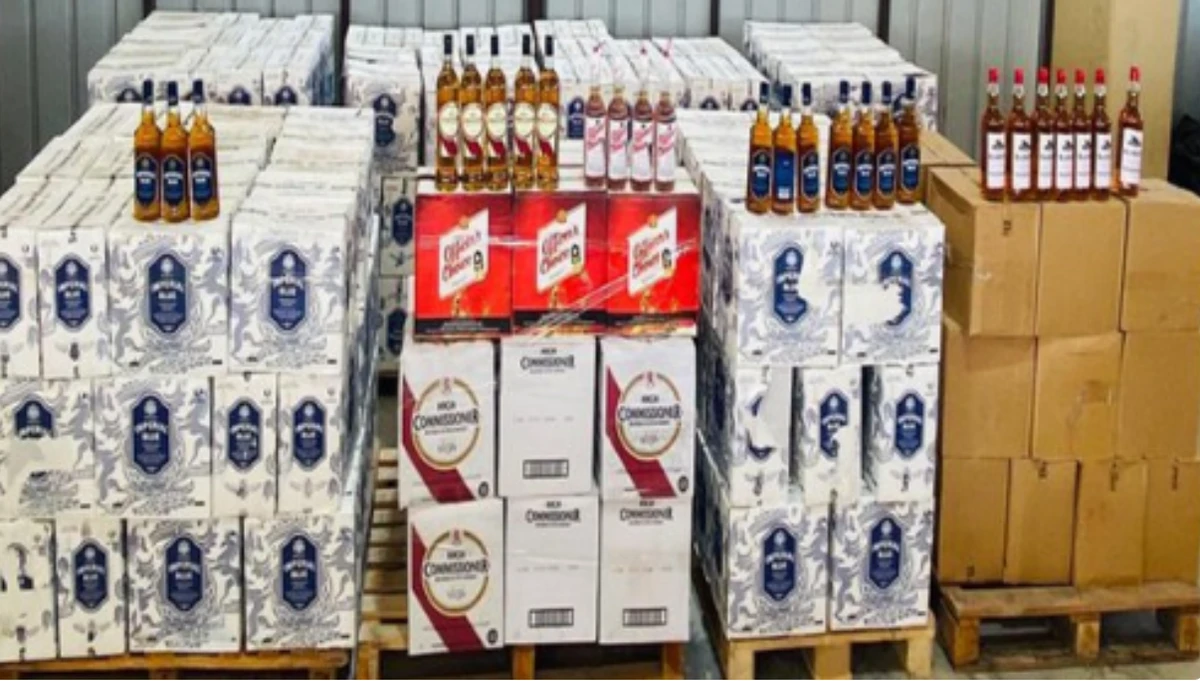 One person, a truck driver, was arrested for possessing large quantities of the alcohol. (Photo: Oman Customs)