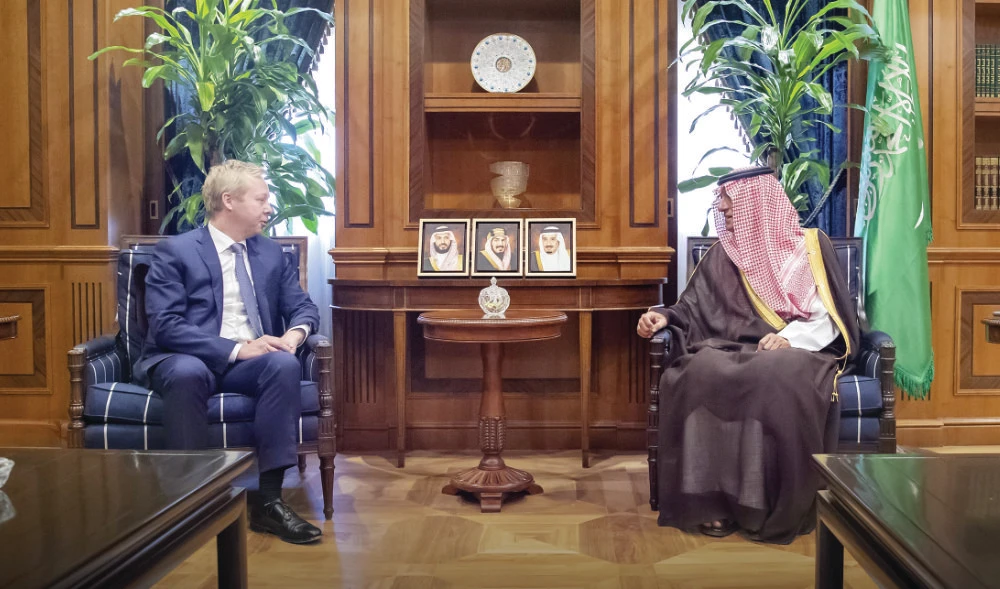 Al-Jubeir receives EU special representative for the Middle East peace process