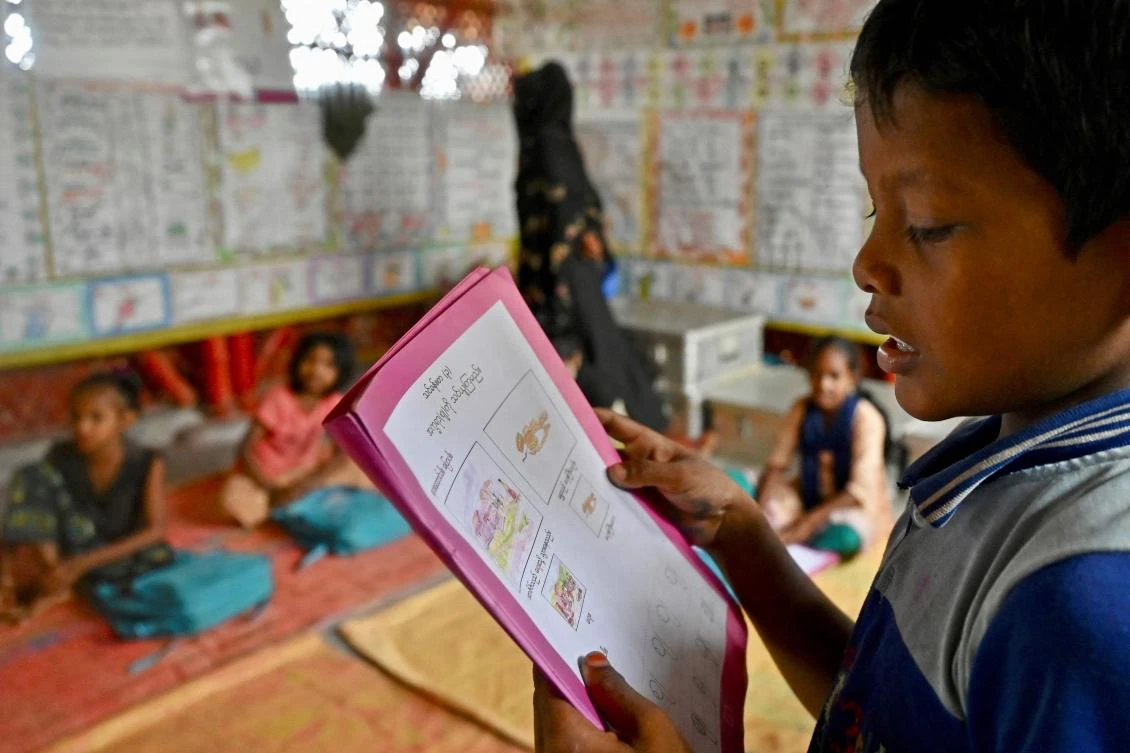 More than a million Rohingya are living in squalid camps in southern Bangladesh, comprising the world’s largest refugee settlement. (AFP)
