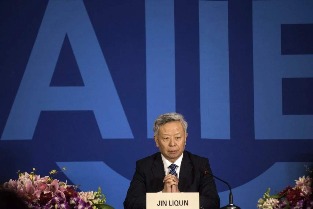Above, Jin Liqun, president of the Asian Infrastructure Investment Bank. (AFP)