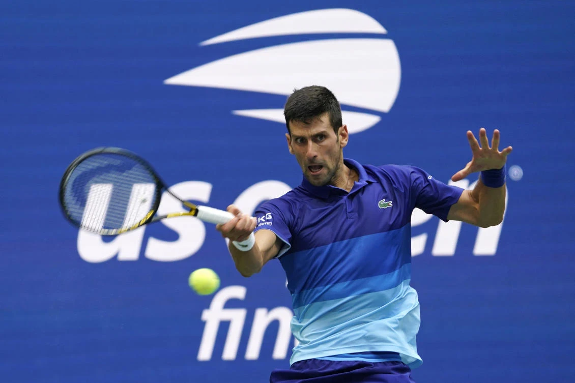 Novak Djokovic, of Serbia, will not play in the US Open, as expected, because he is not vaccinated against COVID19 and thus is not allowed to travel to the US. (AP/File)
