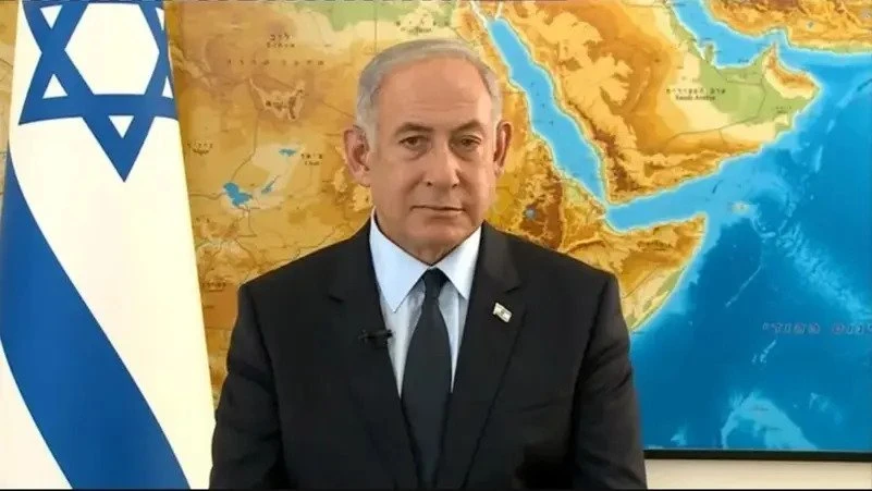 Former Israeli Prime Minister Benjamin Netanyahu speaks to Al Arabiya, Aug. 24, 2022. (Screenshot)