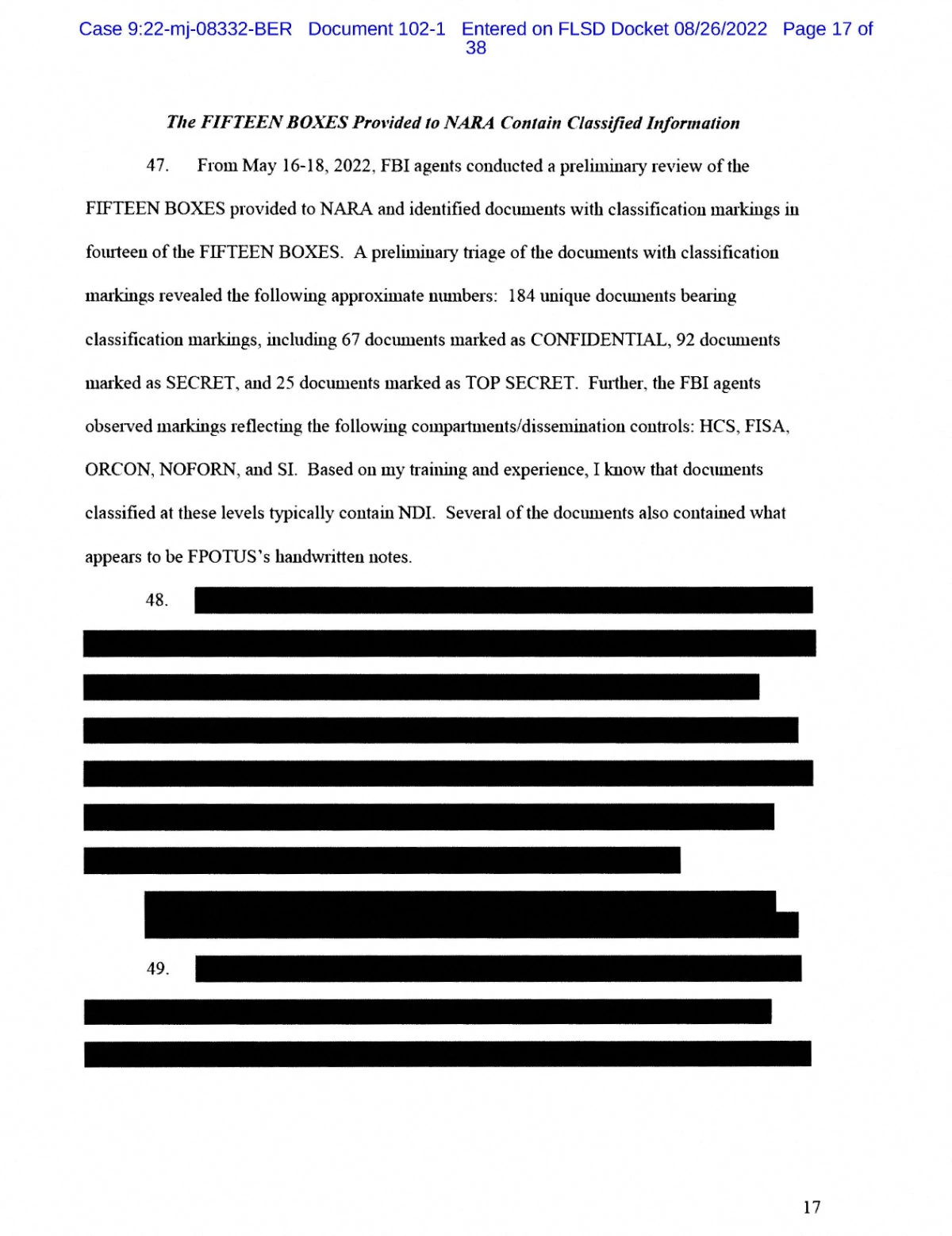 FBI: Trump mixed top secret docs with magazines, other items