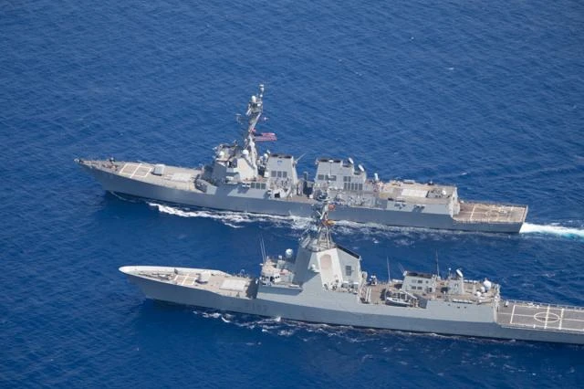 Egyptian Navy in joint training drills with US, Spanish ships