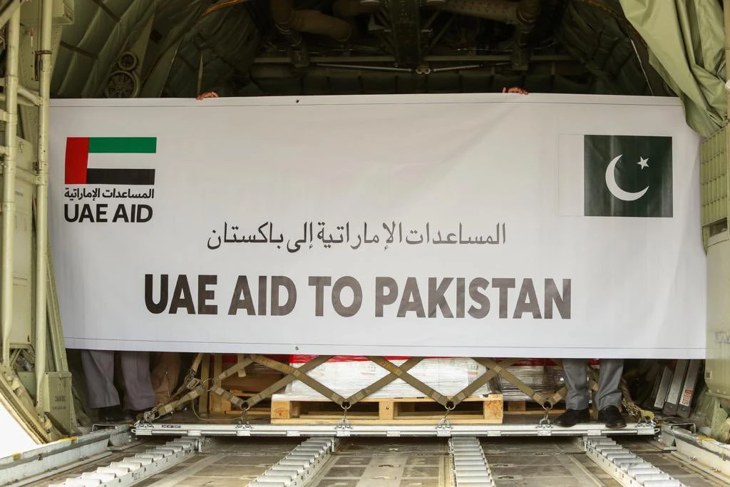 UAE aid to Pakistan can be seen after it arrives in the country. (@uaeembassyisb)