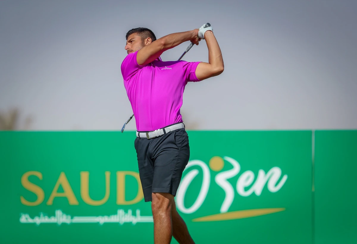 2021 Saudi Open winner Faisal Salhab in action. (Supplied)