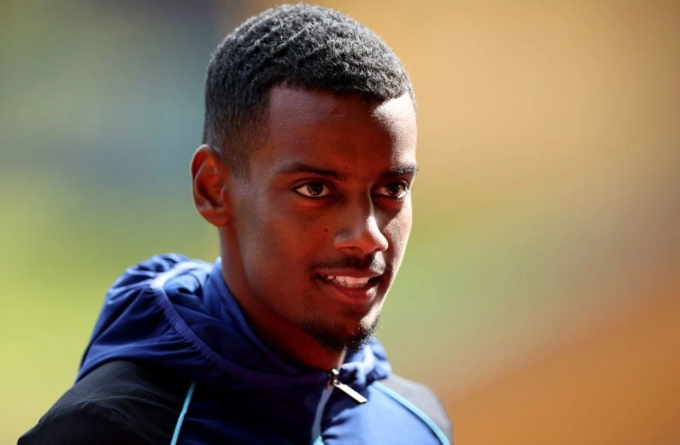 Newcastle United’s Alexander Isak at Molineux Stadium, Wolverhampton, Britain, Aug. 28, 2022. (Reuters)