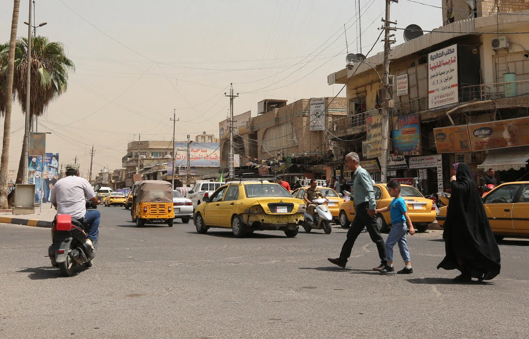 A street in the Iraqi capital Baghdad as calm returns after around 24 hours of deadly violence in Iraq on August 31, 2022. (AFP)