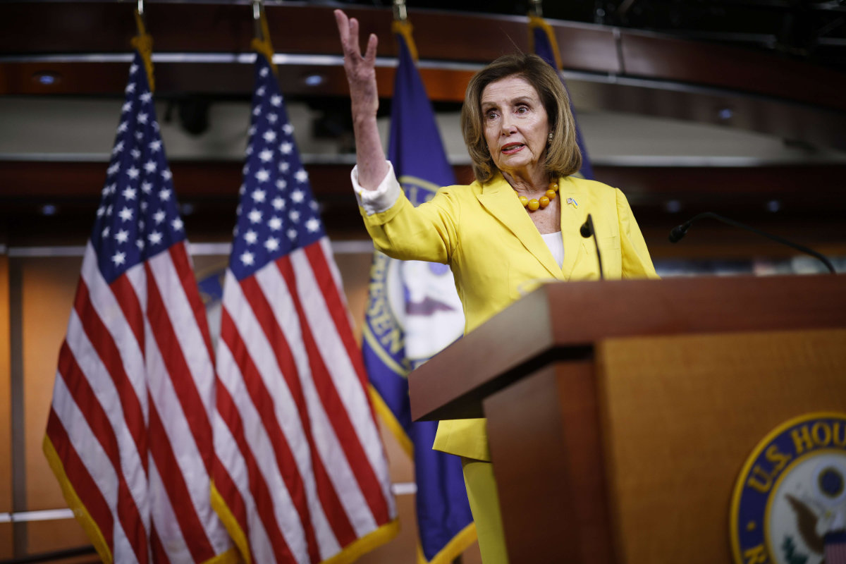 Speaker of the House Nancy Pelosi (D-CA) talks about the Inflation Reduction Act on August 12, 2022 in Washington. (AFP)