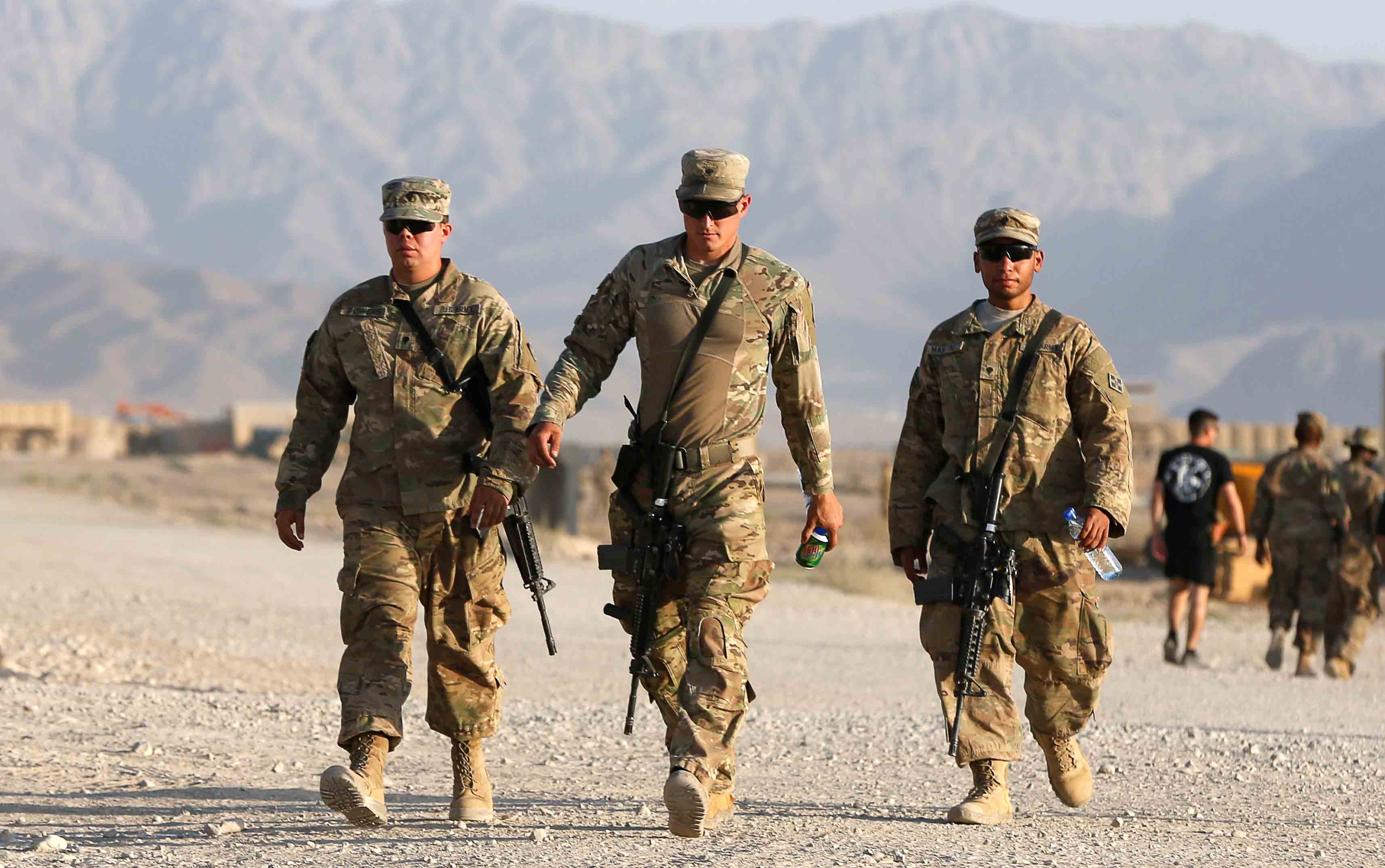 In this file photo, US troops at their base in Logar province, Afghanistan. (Reuters)