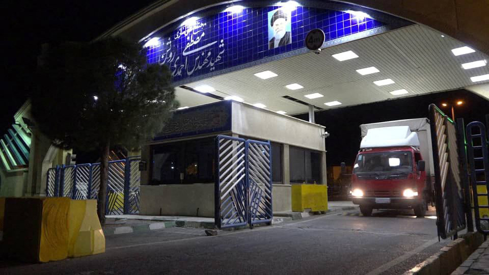 A truck leaving the Natanz nuclear research center, some 300 kilometers south of capital Tehran. (AFP/File)