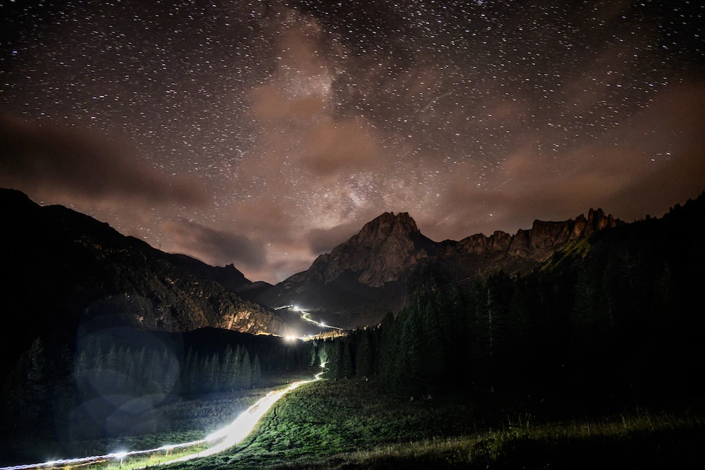 Trailers compete at night during the 19th edition of the Ultra Trail du Mont Blanc (UTMB) a 171km trail race crossing France, Italy and Switzerland in Chamonix. (AFP)
