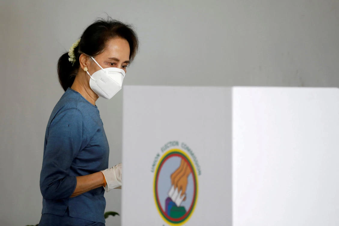 Aung San Suu Kyi’s National League for Democracy party won the the 2020 general election in a landslide victory, but the military’s seizure of power kept her from a second term in office. (Reuters)