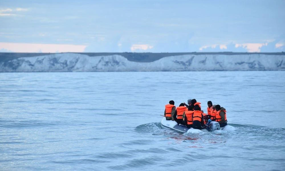 Migrants cross the English Channel from France, Sept. 1, 2020. (AFP)