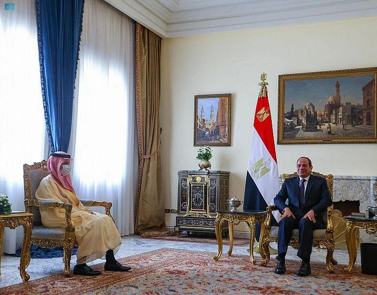 Crown prince sends message to Egypt president