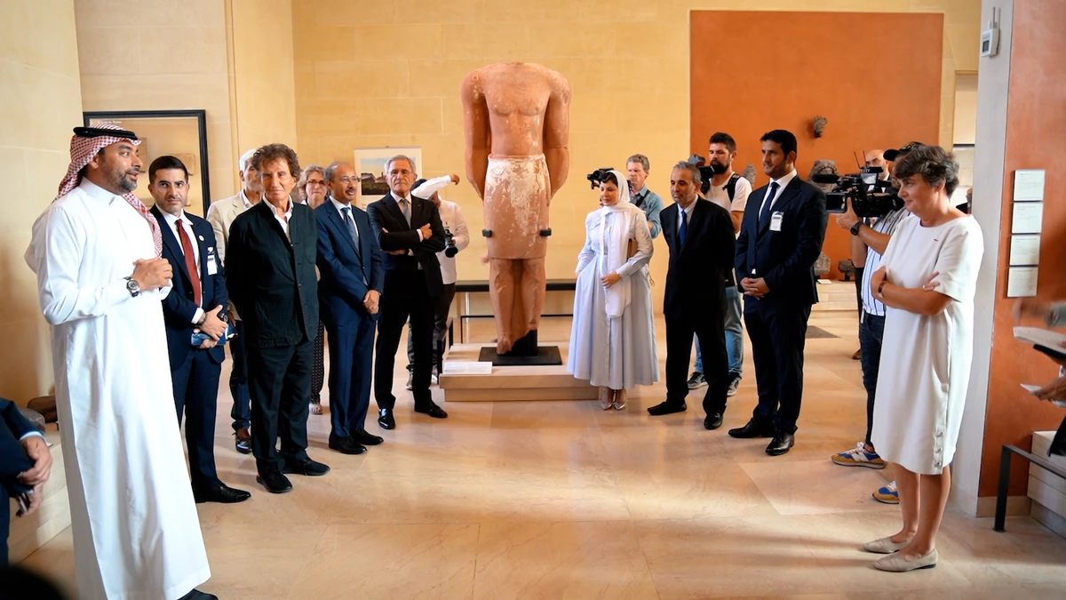 Lihyanite ‘monumental statue’ from Saudi Arabia’s AlUla goes on display at Louvre in Paris