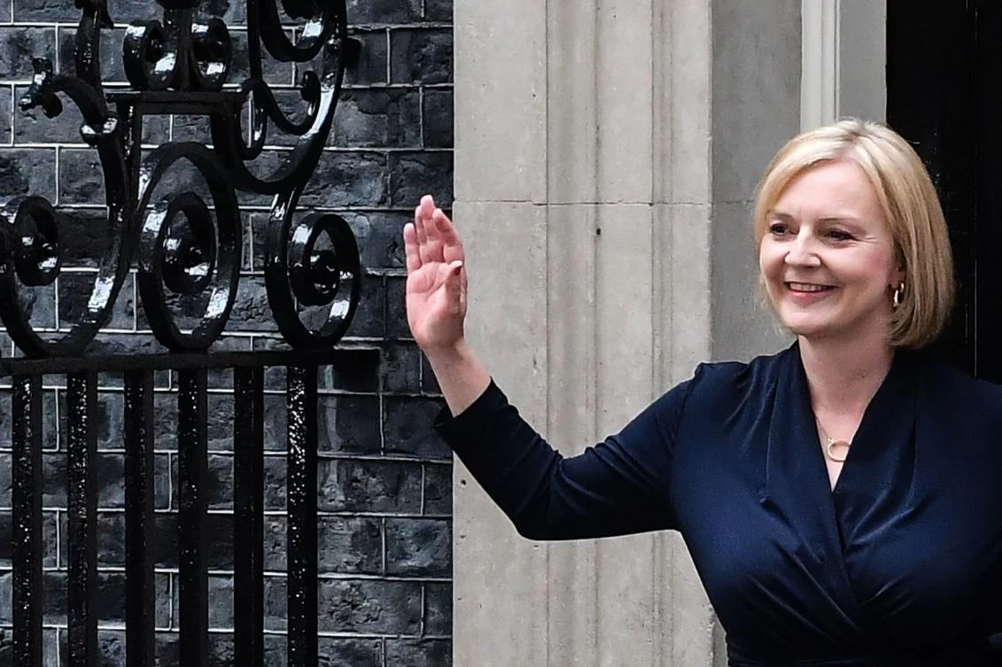 Liz Truss won an internal ballot of Tory members on Monday after a gruelling contest against former finance minister Rishi Sunak that began in July. (AFP)