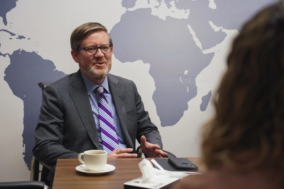 The Vice President for Middle Eastern Relations in the U.S. Chamber of Commerce, Steve Lutes, on his most recent visit to the Kingdom. (AN Photo)