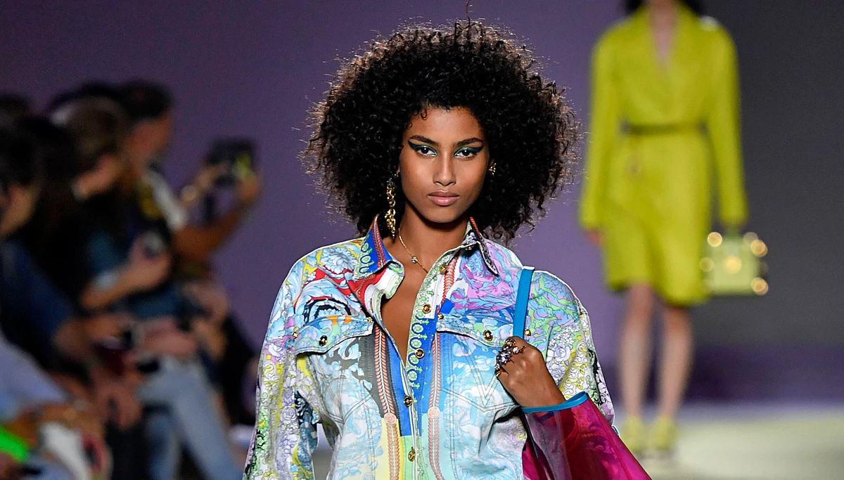 Imaan Hammam has walked the runway for a number of fashion houses, including Versace. (Getty Images)