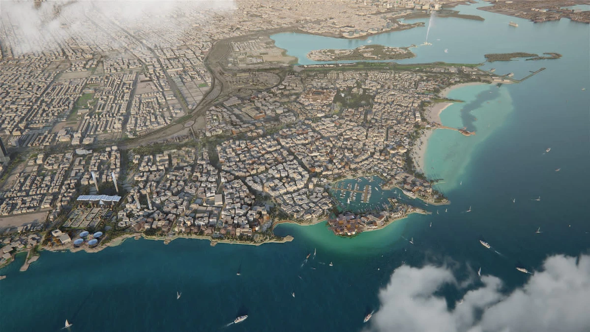 An impression of the Jeddah Central Development masterplan (Supplied)