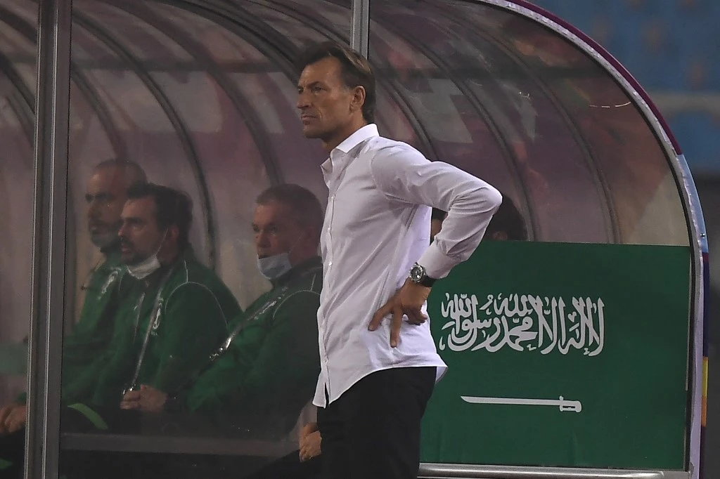 Herve Renard has selected his Saudi Arabian squad for this month’s Spanish training camp that will include World Cup warm-ups against Ecuador on Sept. 23 and then the US four days later. (File/AFP)