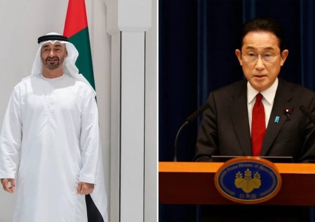 UAE president Sheikh Mohammed bin Zayed Al-Nahyan had a telephone conversation with Japanese prime minister Kishida Fumio on Tuesday. (AFP/File Photo)