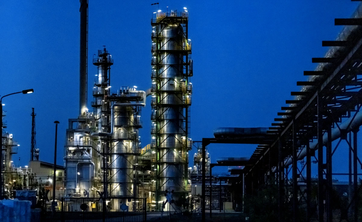 The PCK oil refinery in Schwedt, Germany (Reuters)