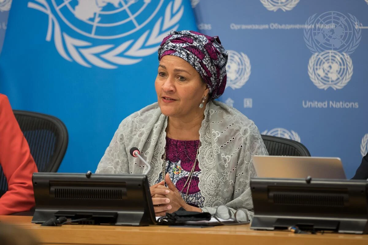 UN’s Deputy Secretary-General Amina Mohammed issued her warning on illiteracy at the Transforming Education Summit. (UN Photo/Jaclyn Licht)
