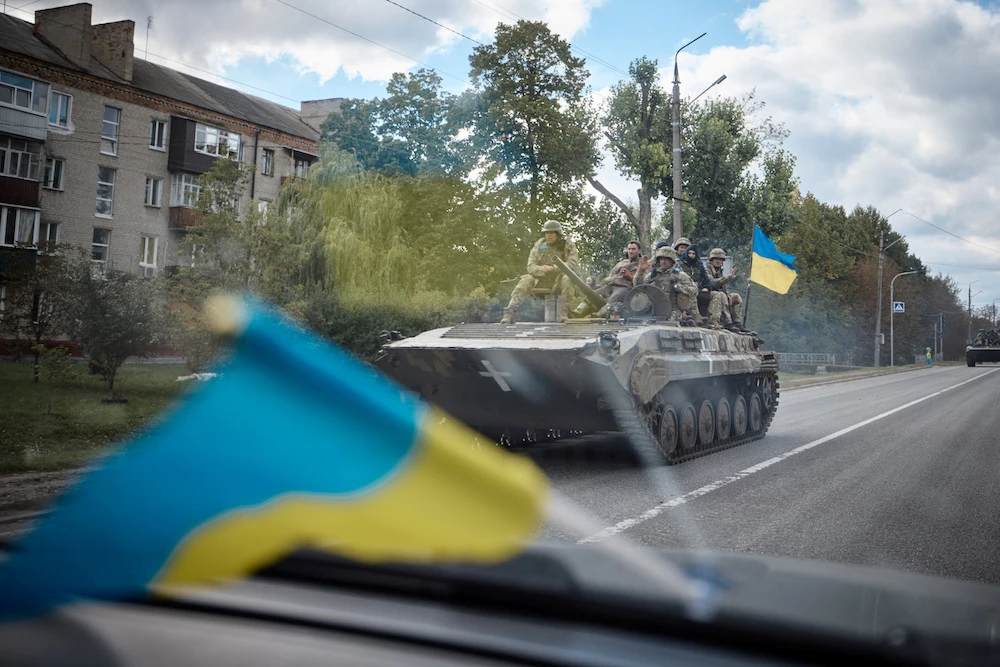 Ukrainian troops have begun to push into Luhansk, marching farther east into territory recently abandoned by Russia. (Ukrainian Presidential Press Service via Reuters)