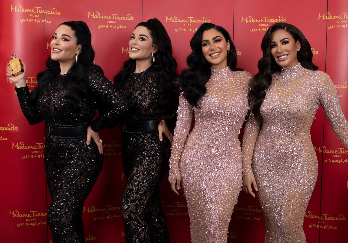 Huda Beauty moguls meet their Madame Tussauds Dubai wax figures