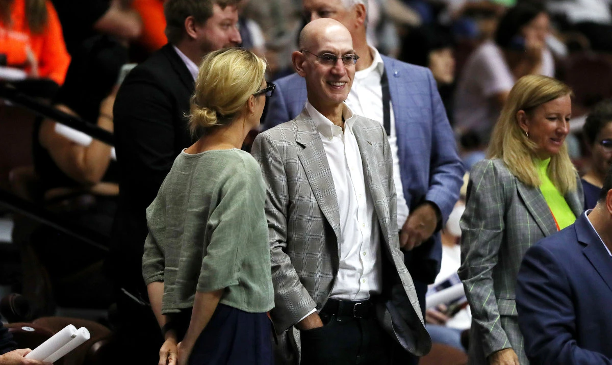 NBA Commissioner Adam Silver attends game four of the 2022 WNBA Finals between the Las Vegas Aces and the Connecticut Sun at Mohegan Sun Arena on September 18, 2022 in Uncasville, Connecticut. (AFP)