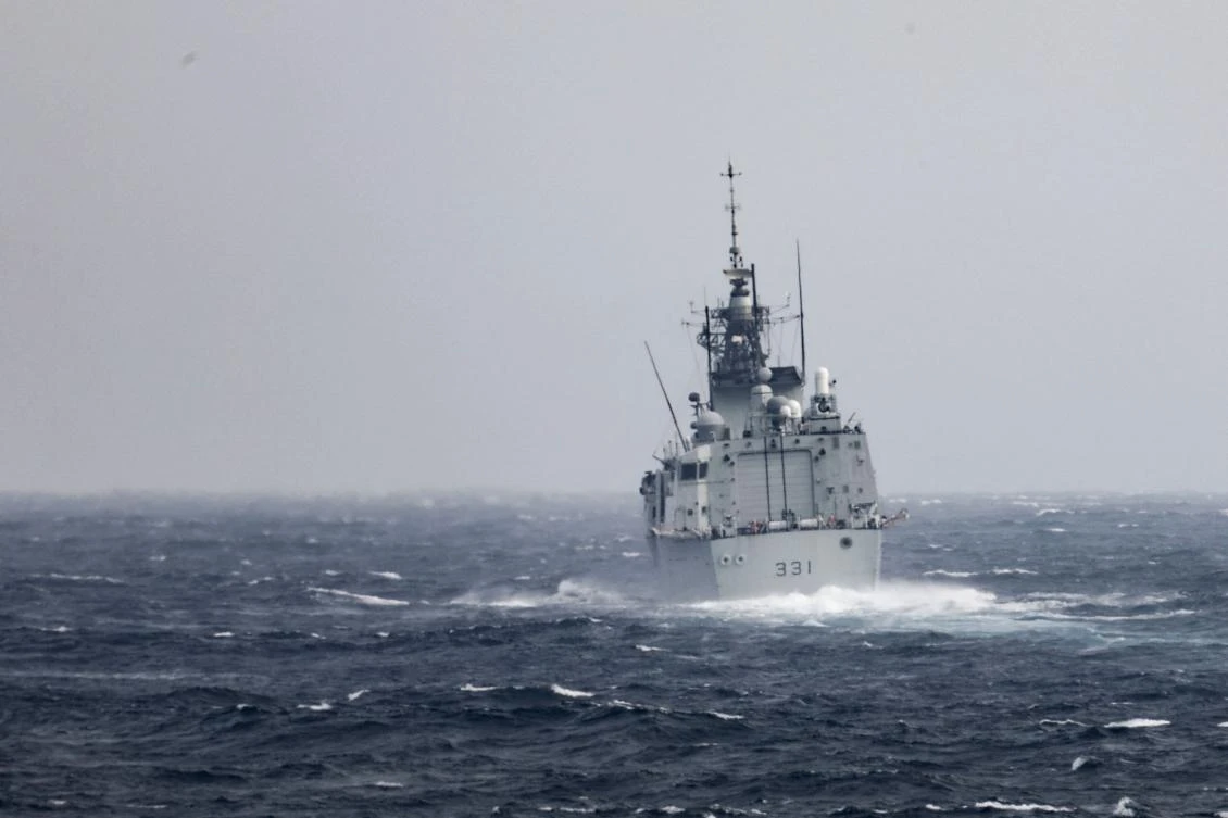 The transit was the second in a month by a US Navy ship, and the second jointly by the United States and Canada in less than a year, since October 2021. (US Navy/AFP)