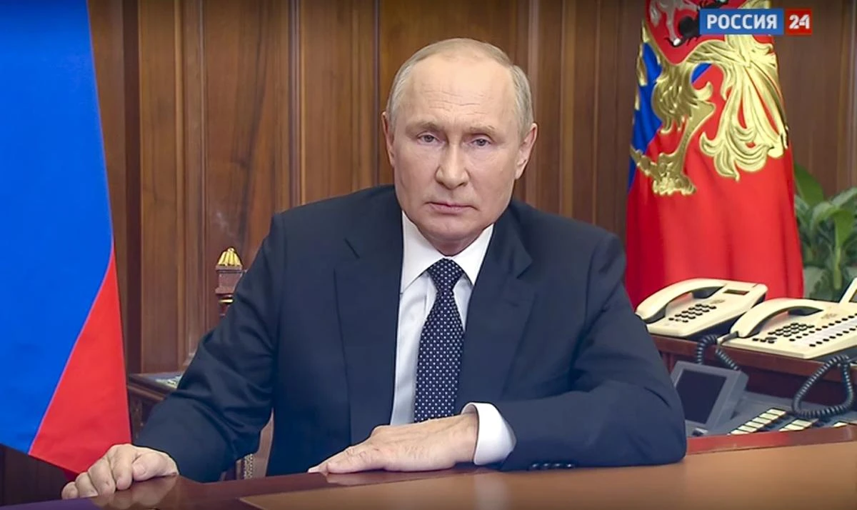 President Vladimir Putin’s announcement comes amid planned referendums in Russian-controlled regions in eastern and southern Ukraine. (Russian Presidential Press Service via AP)