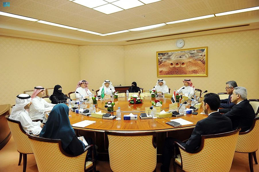 Saudi-Iraqi Parliamentary Friendship Committee of the Saudi Shoura Council meeting with Iraqi Ambassador to Saudi Arabia. (SPA)
