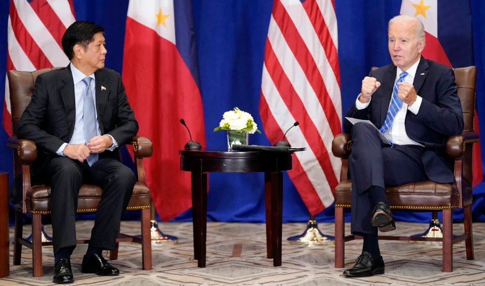 President Joe Biden meets with Philippine President Ferdinand Marcos Jr., Thursday, Sept. 22, 2022, in New York. (AP)