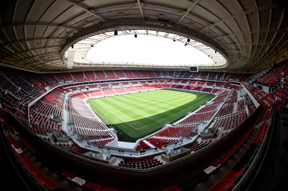 General view inside the stadium ahead of the World Cup. (REUTERS)