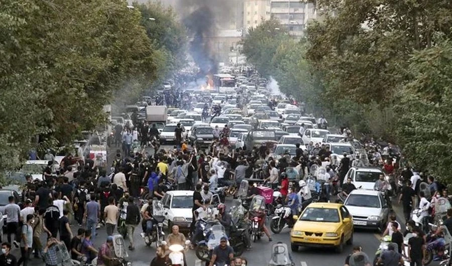 The death of 22-year-old Mahsa Amini, who died in custody after being detained by Iranian morality police, has sparked unrest across Iran’s provinces. (File/AP)
