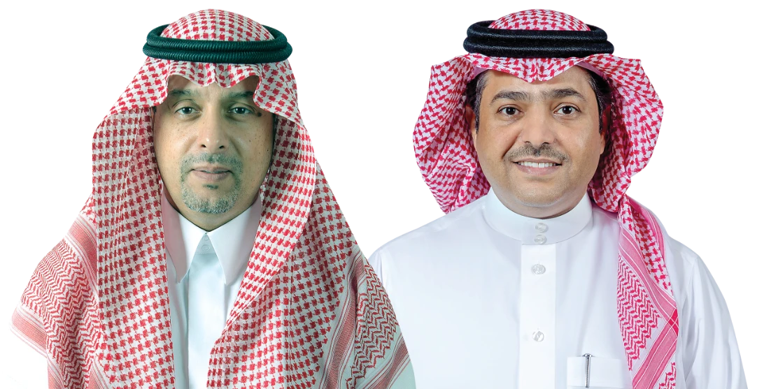 Prince Mohammed bin Khalid Al-Abdullah Al-Faisal, chairman of stc, and Olayan bin Mohammed Alwetaid, chief executive of stc Group.