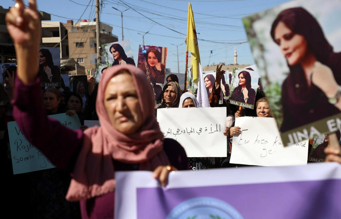 The death of 22-year-old Kurdish woman Mahsa Amini in Iran sparked protests across the world. (Reuters)